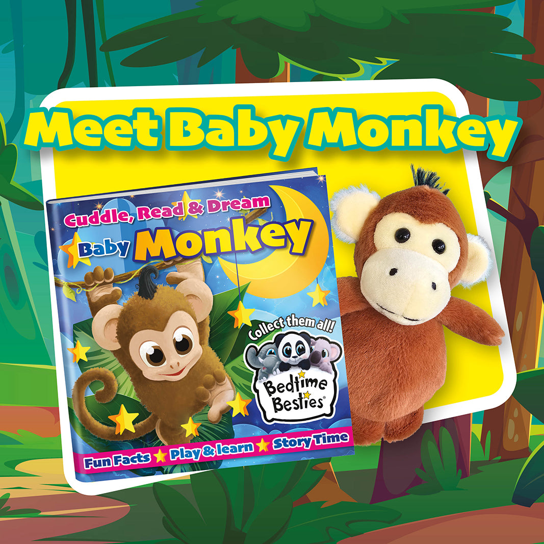 Bedtime Besties® Baby Monkey - Book + Cuddly Toy Gift Set