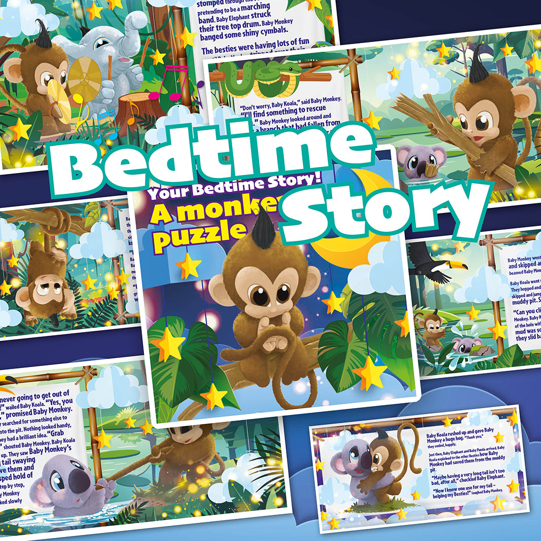 Bedtime Besties® Baby Monkey - Book + Cuddly Toy Gift Set