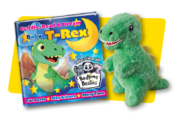 Baby T-Rex book and plush toy